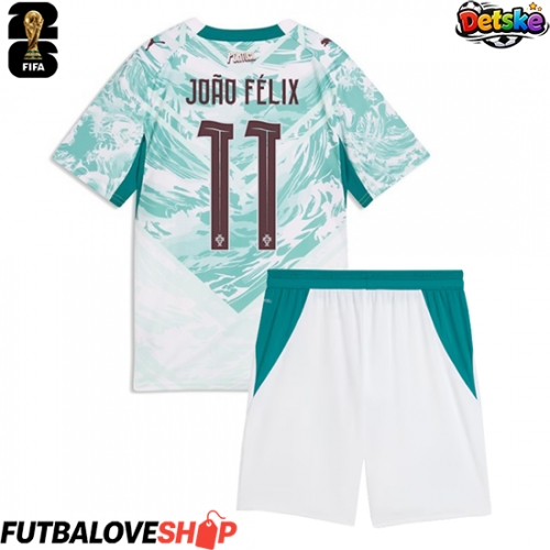 Dres Portugalsko Joao Felix #11 Preč pre deti MS 2026 Krátky Rukáv (+ trenírky)